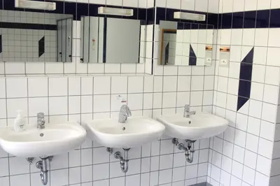 Ein Badezimmer in der Unterkunft Erlebniscamping Lausitz - Campingplatz Ortrand / Camping Dresden