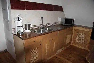 Küche/Küchenzeile in der Unterkunft Apartment in Chemnitz, Ebersdorfer Wald