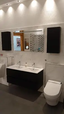 Ein Badezimmer in der Unterkunft Ferienwohnung Freiberg, Chemnitzer Straße