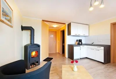 Küche/Küchenzeile in der Unterkunft Panorama-Apartments Weinberghaus