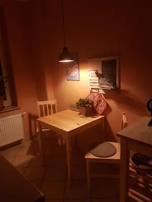 Ein Sitzbereich in der Unterkunft Kleine gemütliche Ferienwohnung