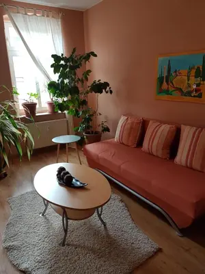 Ein Sitzbereich in der Unterkunft Kleine gemütliche Ferienwohnung