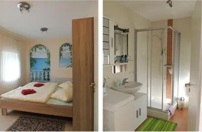 Ein Badezimmer in der Unterkunft Pension Kleint, Wohnung 1