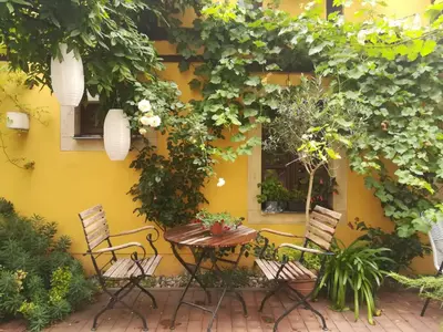 Ein Garten an der Unterkunft Fährhaus Meißen B&B