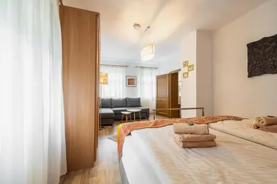 Ein Bett oder Betten in einem Zimmer der Unterkunft Ferienhaus Elbufer 83