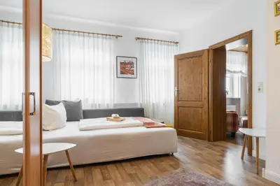 Ein Bett oder Betten in einem Zimmer der Unterkunft Ferienhaus Elbufer 83