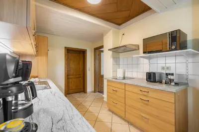 Küche/Küchenzeile in der Unterkunft Ferienhaus Elbufer 83