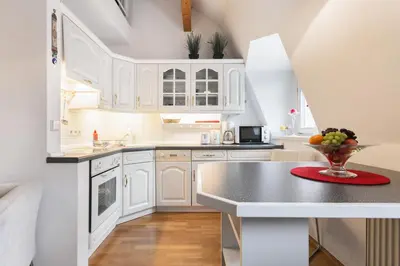 Küche/Küchenzeile in der Unterkunft Comeback Apartment Central