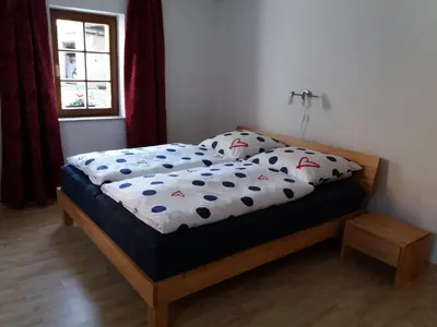 Ein Bett oder Betten in einem Zimmer der Unterkunft Ferienwohnung Wolf