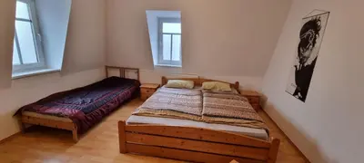Ein Bett oder Betten in einem Zimmer der Unterkunft Apartment Karin