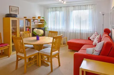 Ein Sitzbereich in der Unterkunft Ferienwohnung Oberloschwitz