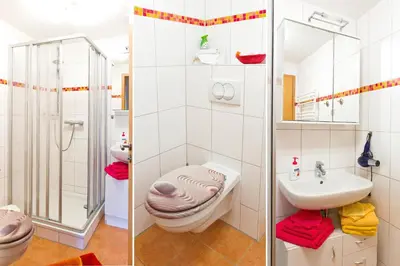 Ein Badezimmer in der Unterkunft Ferienwohnung Oberloschwitz
