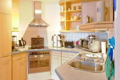 Küche/Küchenzeile in der Unterkunft Ferienwohnung Oberloschwitz