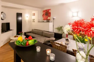 TV/Unterhaltungsangebot in der Unterkunft Apartment 1, Rothenburger Straße