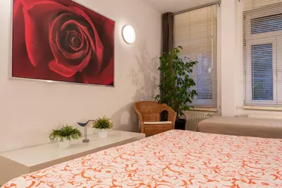 Ein Bett oder Betten in einem Zimmer der Unterkunft Apartment 1, Rothenburger Straße