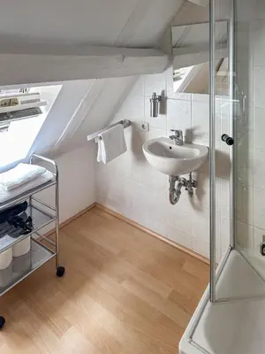 Ein Badezimmer in der Unterkunft Ferienwohnungen Elbjuwel