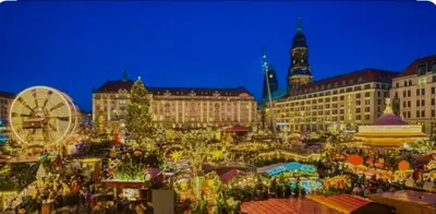 Ein allgemeiner Blick auf Dresden oder ein Stadtblick von der Ferienwohnung aus