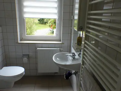 Ein Badezimmer in der Unterkunft Ferienwohnung Basteiblick in Pirna