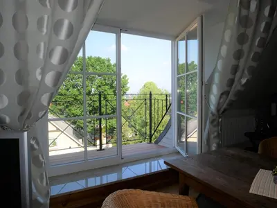 Ein Balkon oder eine Terrasse in der Unterkunft Ferienwohnung mit Flair