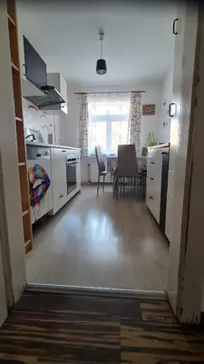 Küche/Küchenzeile in der Unterkunft Ferienwohnung Charlett