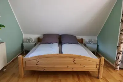 Ein Bett oder Betten in einem Zimmer der Unterkunft 