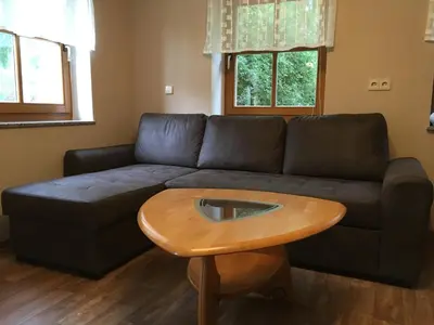 Ein Sitzbereich in der Unterkunft Ferienwohnung 