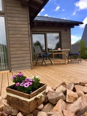 Ein Balkon oder eine Terrasse in der Unterkunft Beerenhaus