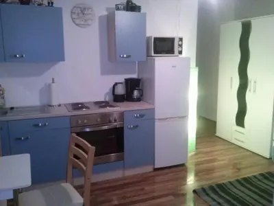 Küche/Küchenzeile in der Unterkunft Ferienwohnung Karla - nahe Chemnitz
