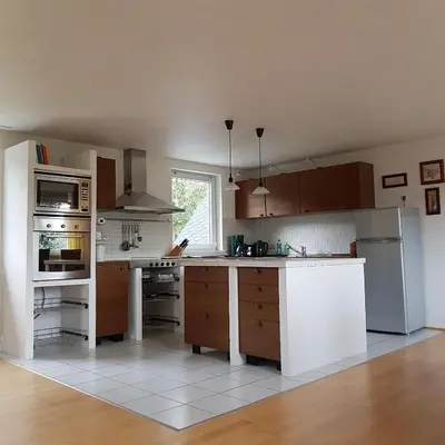 Küche/Küchenzeile in der Unterkunft Ferienwohnung Goldene Höhe