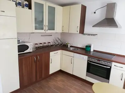 Küche/Küchenzeile in der Unterkunft Ferienwohnung, Monteurwohnung