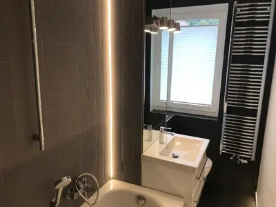Ein Badezimmer in der Unterkunft Zentrum Apartment Bad Schandau