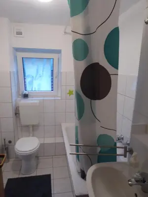 Ein Badezimmer in der Unterkunft Ferienwohnung zum Pinguin
