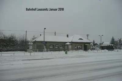 Bahnhof Laussnitz im Winter