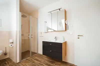 Ein Badezimmer in der Unterkunft Haus Seeweg