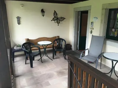 Ein Sitzbereich in der Unterkunft Landhaus Gohrisch