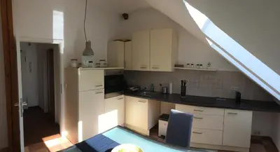 Küche/Küchenzeile in der Unterkunft Ferienwohnung zum Storchennest