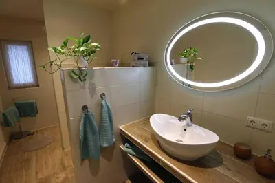 Ein Badezimmer in der Unterkunft Ferienhaus 