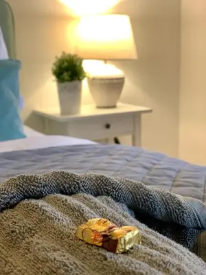Ein Bett oder Betten in einem Zimmer der Unterkunft Landappartement Stritter