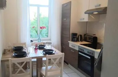 Küche/Küchenzeile in der Unterkunft Ferienwohnung Paula