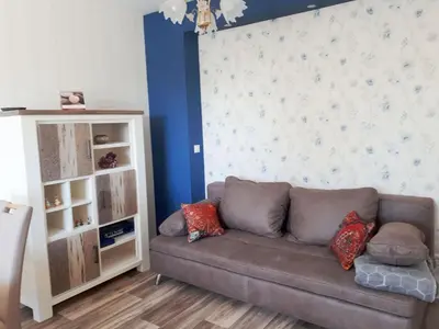 Ein Sitzbereich in der Unterkunft Pension Marina