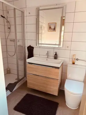 Ein Badezimmer in der Unterkunft KM - Altstadtapartments Freiberg