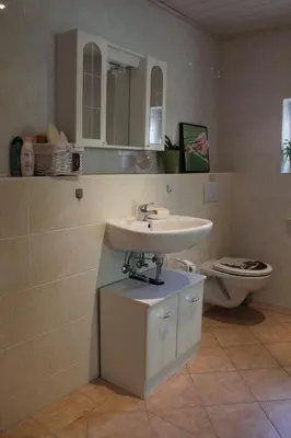 Ein Badezimmer in der Unterkunft Ferienwohnung im Grünen