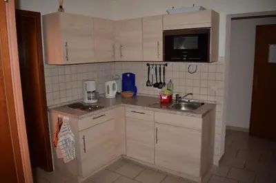 Küche/Küchenzeile in der Unterkunft Ferienwohnung Waldmühle