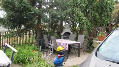 Ein Garten an der Unterkunft Feriendomiziel Läsker