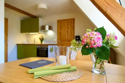 Küche/Küchenzeile in der Unterkunft Altendorfer Vorwerk - Ferienapartments