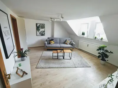 Ein Sitzbereich in der Unterkunft Moderne 3BR Netflix,Kaffee,Wifi,Parken
