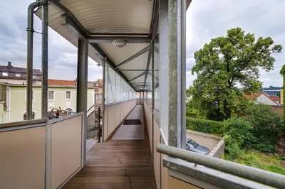 Ein Balkon oder eine Terrasse in der Unterkunft Gasthaus Zum Schwan