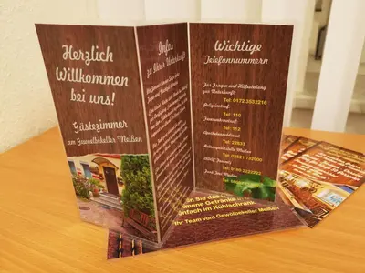 Ein Zertifikat, Auszeichnung, Logo oder anderes Dokument, das in der Unterkunft Gästezimmer Am Gewölbekeller ausgestellt ist
