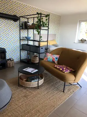 Ein Sitzbereich in der Unterkunft Ferienwohnung Emma