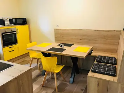 Küche/Küchenzeile in der Unterkunft Ferienwohnung Horn
